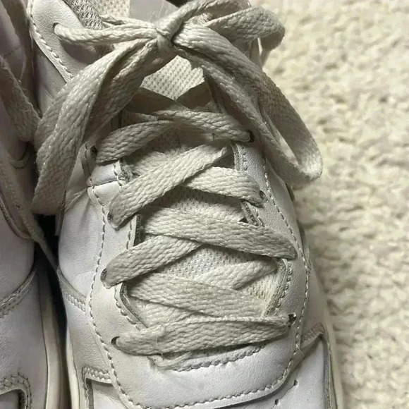 NIKE SIZE 6Y WHITE AIR FORCE 1 PREOWNED - Picture 7 of 16